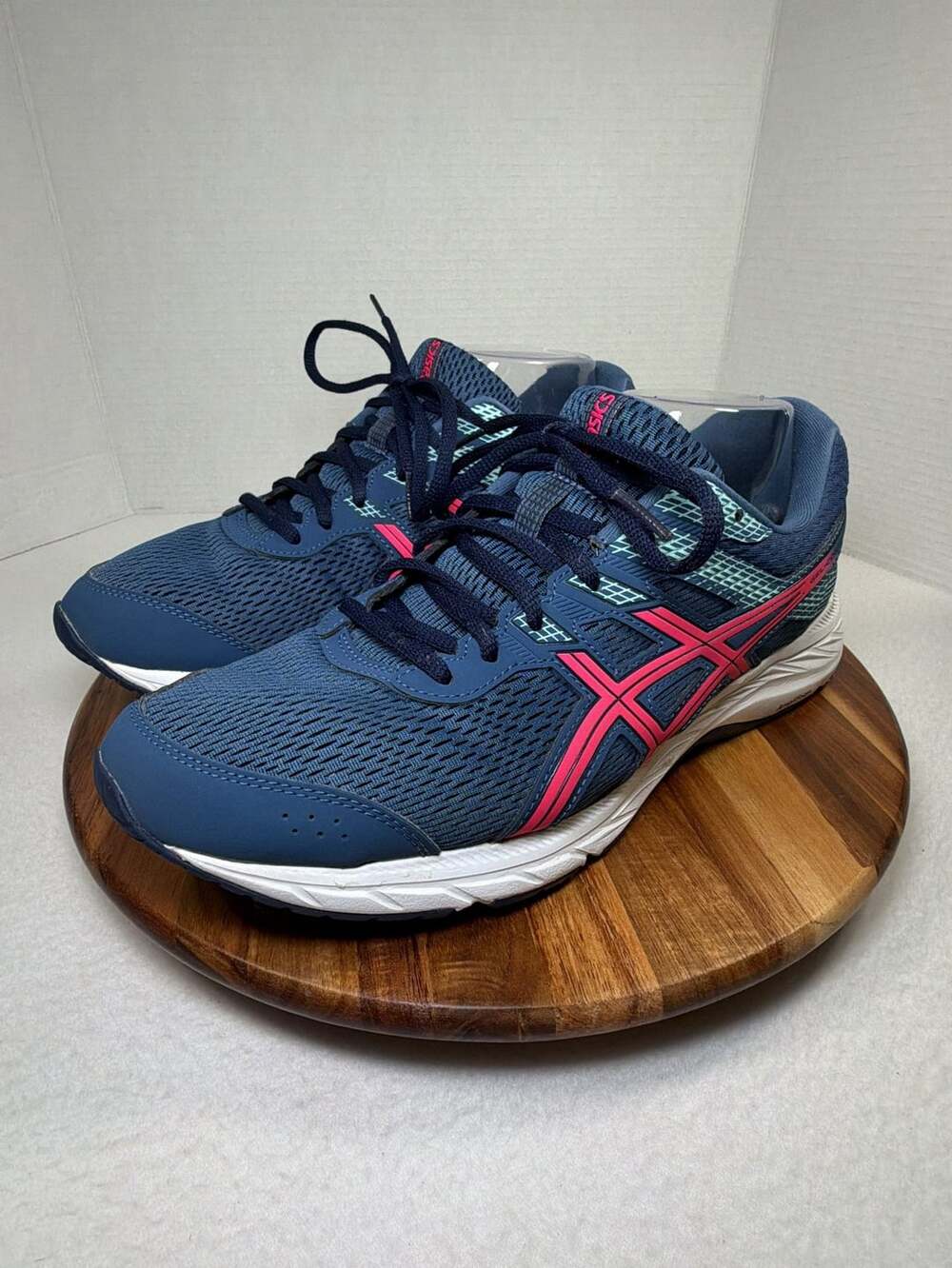 ASICS Gel-Contend 6 Men’s Sz 11W Blue Pink Running Shoes Gym Athletic Workout